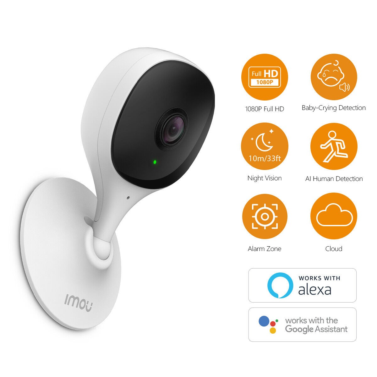 Imou 1080P Baby Monitor Wifi IP Home Security Camera Two Way Talk CCTV Camera